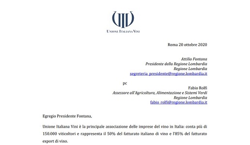 lettera protesta UIV al governatore Fontana