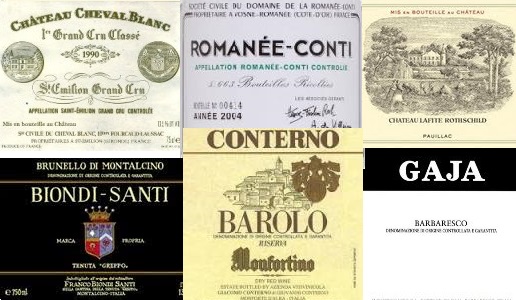 I soliti noti, etichette, vini buonissimi, italia, francia
