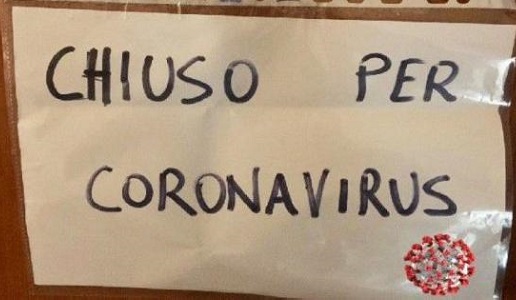 chiuso per coronavirus