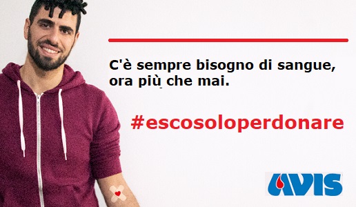 #escosoloperdonare campagna avis coronavirus