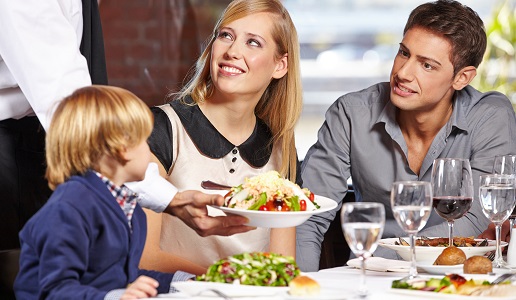 Famiglia al ristorante, locali Family Friendly