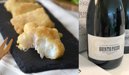filetti di soaso fritti e quintopasso Cuvée Paradiso Brut