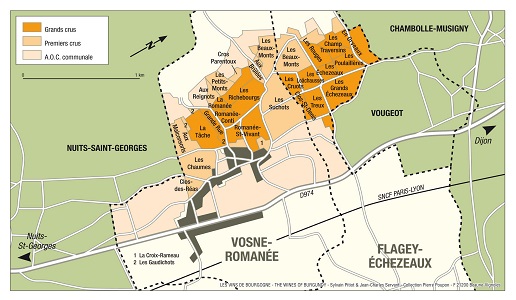 mappa vosne romanee 1er cru