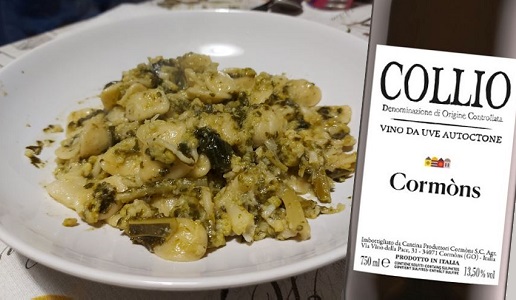 Orecchiette broccoli e Collio Bianco 2019 Cantina Produttori Cormòns