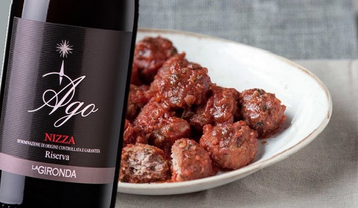 Polpette in umido e Nizza Riserva Ago 2017 La Gironda