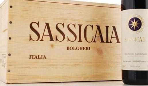 bolgheri sassicaia doc tenuta san guido cassa e bottiglia