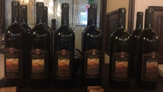 verticale brunello di montalcino riserva poggio all'oro banfi