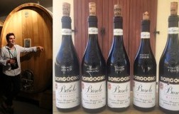 Andrea Farinetti e Bottiglie Barolo Riserva Borgogno