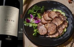 Brasato di manzo al vino rosso e Coevo Cecchi