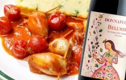 Calamari ripieni e Donnafugata Vittoria Frappato Bellassai 2018