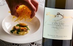 Cozze patate e riso abbinato a Collio Friulano Ronco Blanchis