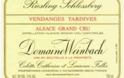 Domaine weinbach alsazia grand cru Riesling Schlossberg Vendanges Tardives