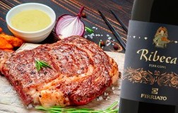 Entrecôte con maionese all’aglio e cicoria e Sicilia Doc Ribeca 2014 Firriato