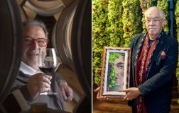 Fausto Maculan produttore vini veneti e l'artista veneziano Maurizio Trentin