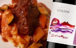Guancia di manzo brasata profumata all’arancia abbinata a Salina Rosso 2018 Colosi