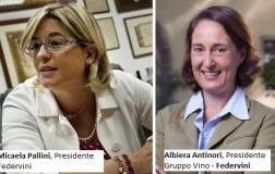Micaela Pallini, presidente di Federvini e Albiera Antinori, Presidente del Gruppo Vino di Federvini