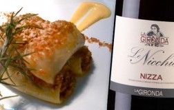 Paccheri di Gragnano con ragù di maialino nero dei Nebrodi e Nizza Le Nicchie 2017 La Gironda