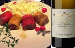 Peperoni ripieni di amaranto saltato e Collio Sauvignon 2018 Ronco Blanchis