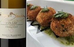 polpette di salmone con Collio Friulano Ronco Blanchis