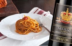 Spaghetti nduja e Calabria Nerello 2017 Spadafora 1915