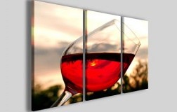 Stampa su tela canvas Vine quadro calice vino rosso