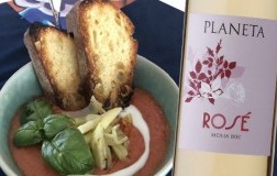 Zuppa fredda di pomodori kamarino Sicilia Rosé 2019 Planeta