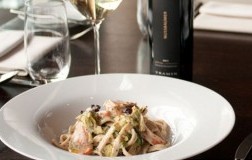 fettucine con trota affumicata