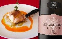 Filetto di gallinella e Trentodoc Rosé Brut 1763 Cesarini Sforza