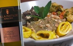 Insalata di amaranto e Falerno del Massico Bianco Vigna Caracci 2018 Villa Matilde