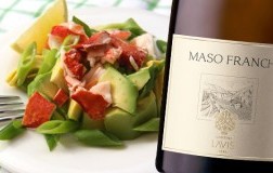 Insalata di Astice e Maso Franch Vigneti delle Dolomiti Igt 2015 Cantina Lavis