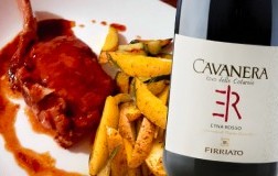 Nodini di vitello al burro e salvia con patate al forno Etna Doc Cavanera Rovo delle Coturnie 2015 Firriato