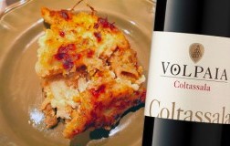 Penne al forno con zucca, salsiccia e noci pecan e Chianti Classico Gran Selezione Coltassala 2017 Castello di Volpaia
