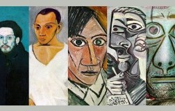 7 autoritratti di Picasso di diversi periodi in 70 anni
