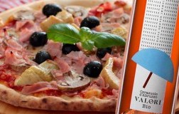 Pizza Capricciosa in teglie e Cerasuolo d’Abruzzo Bio 2020 Chiamami Quando Piove - Valori