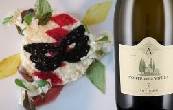 Risotto in maschera abbinato a Conte della Vipera 2018 Castello della Sala dei Marchesi Antinori
