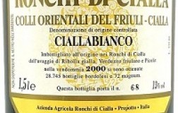 Ronchi di Cialla Friuli Colli Orientali Ciallabianco 2016