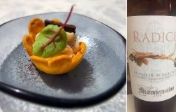 tartelletta salata con mousse di pecorino abbinamento radici fiano mastroberardino