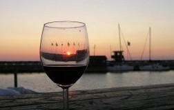 Vino Rosso Tramonto Estate