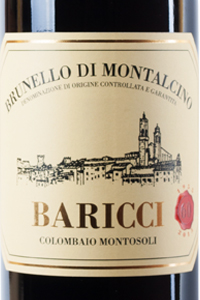 baricci colombaio montosoli brunello di montalcino etichetta