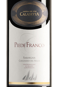 cantina di calasetta carignano del sulcis piedefranco etichetta