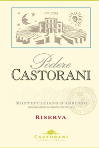 castorani montepulciano d'abruzzo podere castorani riserva etichetta