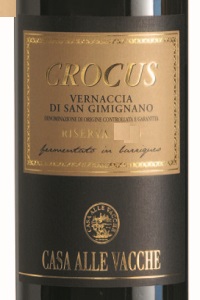 crocus vernaccia di san gimignano riserva casa alle vacche vino bianco toscana