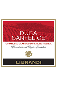 etichetta librandi ciro rosso classico superiore riserva duca sanfelice