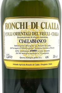 Ronchi di Cialla Friuli Colli Orientali Ciallabianco 2016